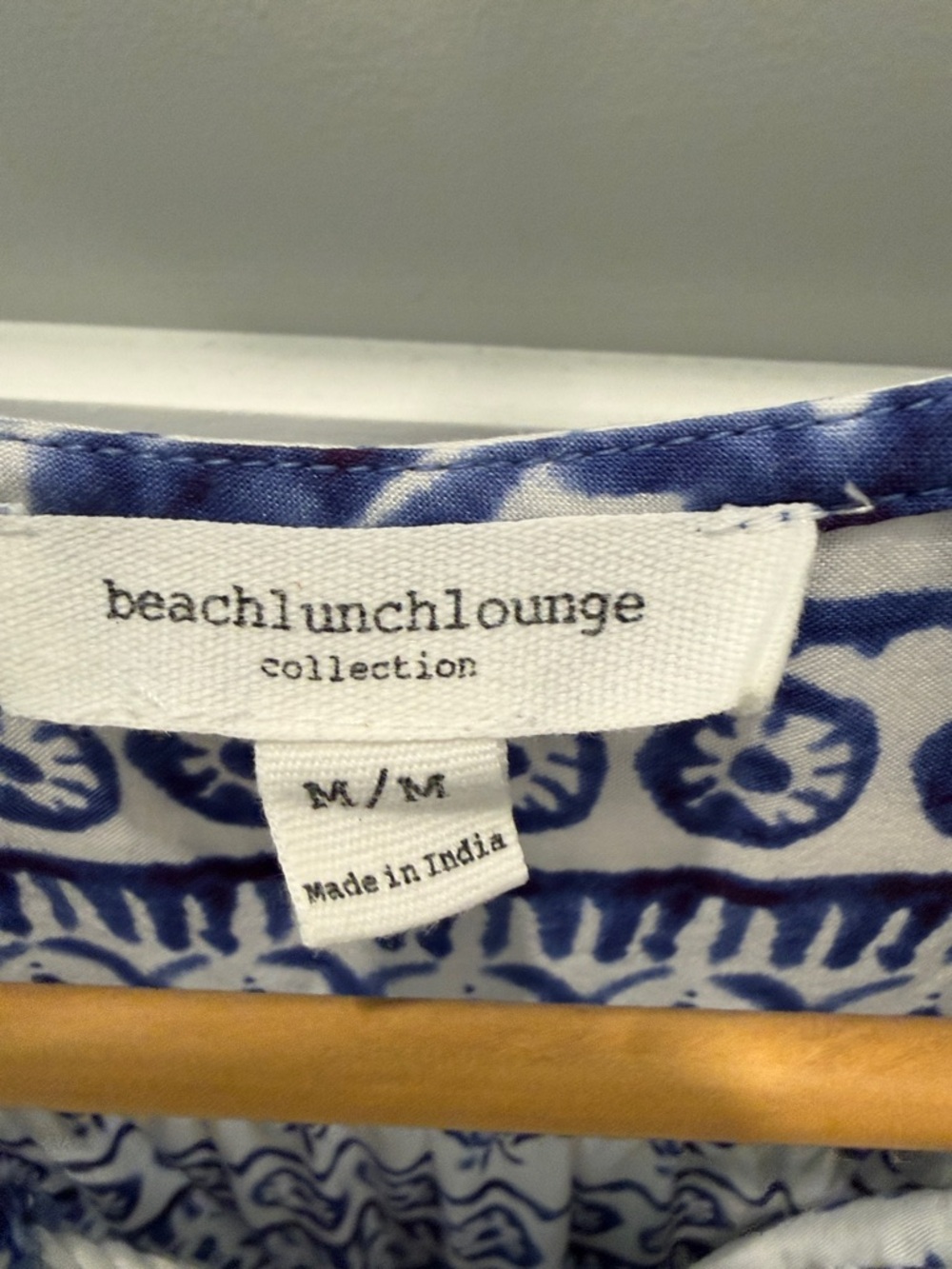 beachlunchlounge Blue and White Printed Dress - Picture 2 of 4